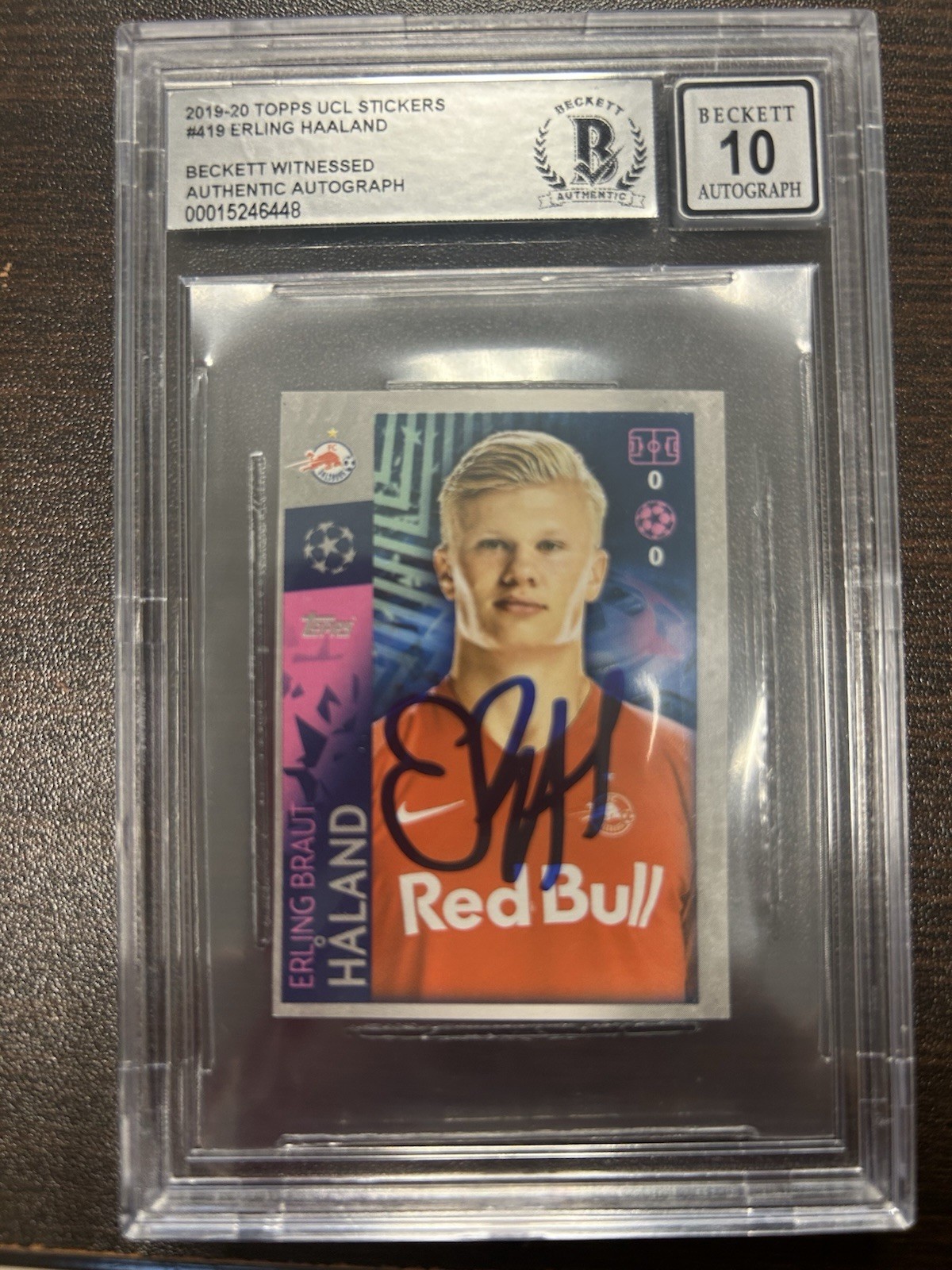 Topps 2019-20 UCL Stickers UEFA Champions League #419 Erling Haaland Auto