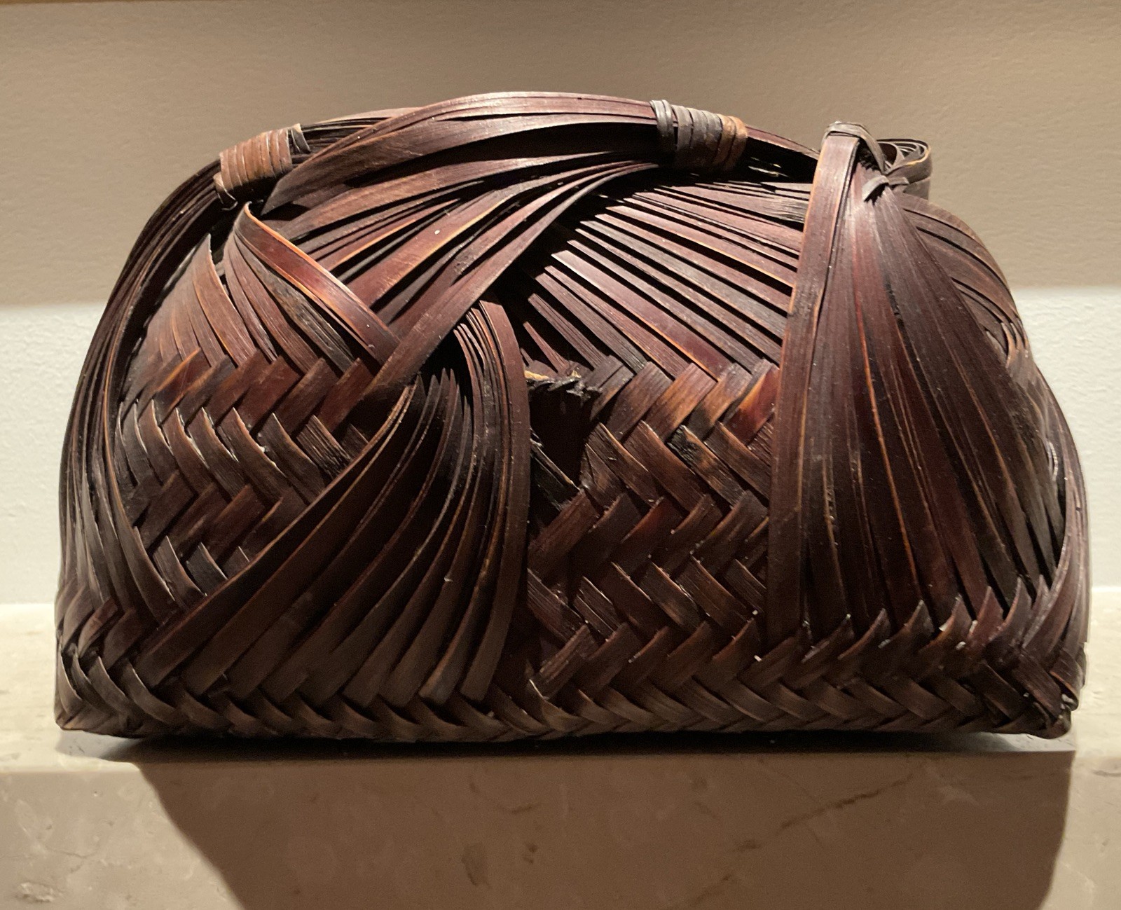 Japanese Bamboo Ikebana Flower Basket Wave Pattern Large Rect. 9.5x7x5.5, Read Japanese Bamboo Ikebana Flower Basket Wave Pattern Large Rect. 9.5x7x5.5, Read