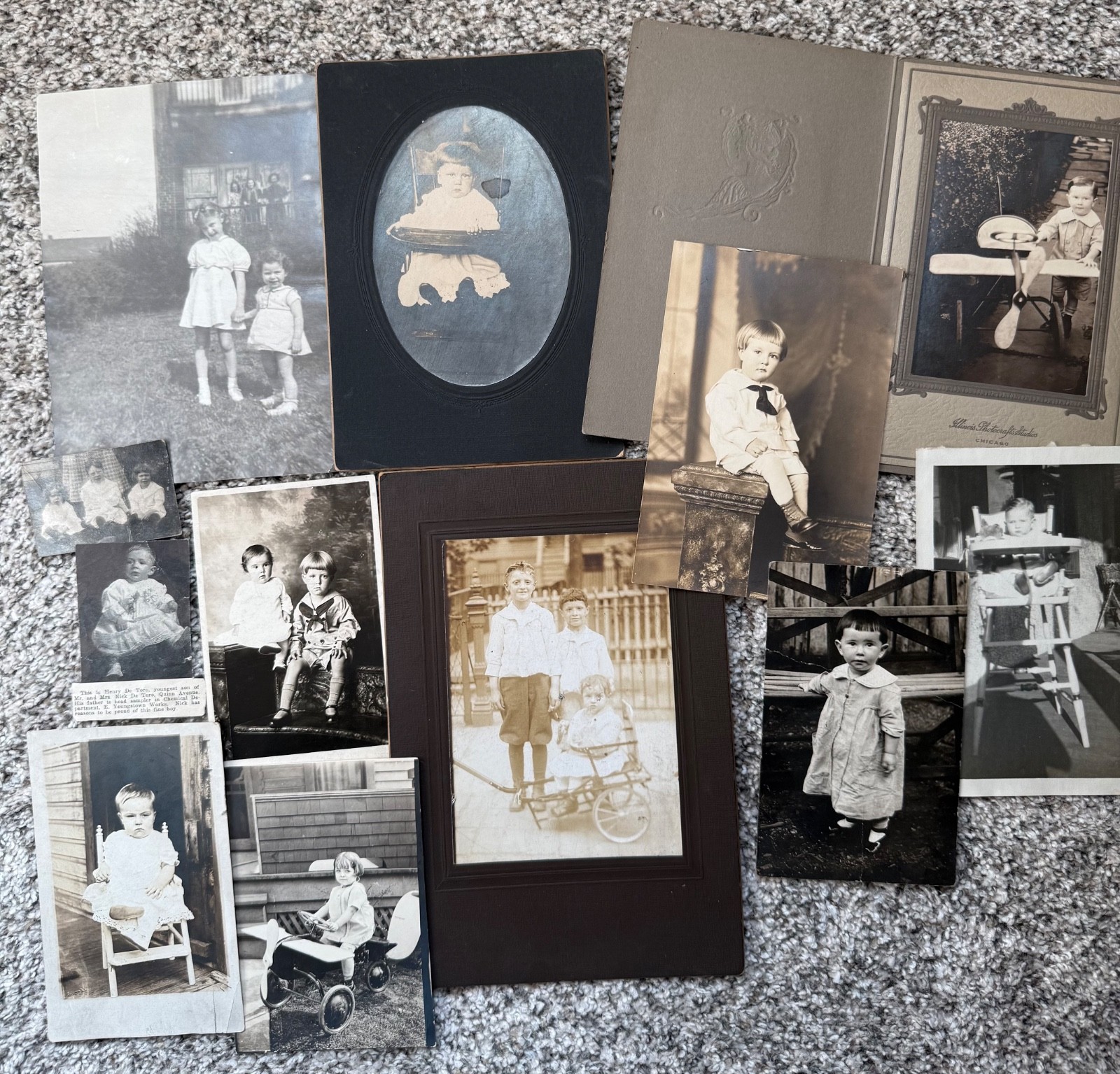 Lot of Early 1900s Baby/Child Portraits Toys Lot of Early 1900s Baby/Child Portraits Toys