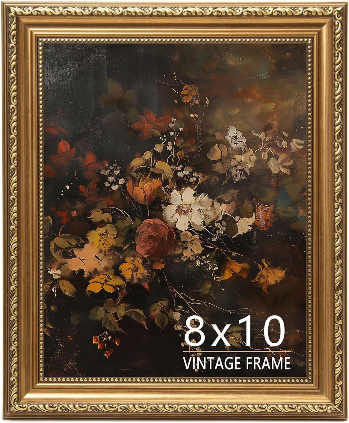 8X10 Picture Frame, Vintage Bronze Gold Picture Frame for Tabletop & Wall Mount, 8X10 Picture Frame, Vintage Bronze Gold Picture Frame for Tabletop & Wall Mount,