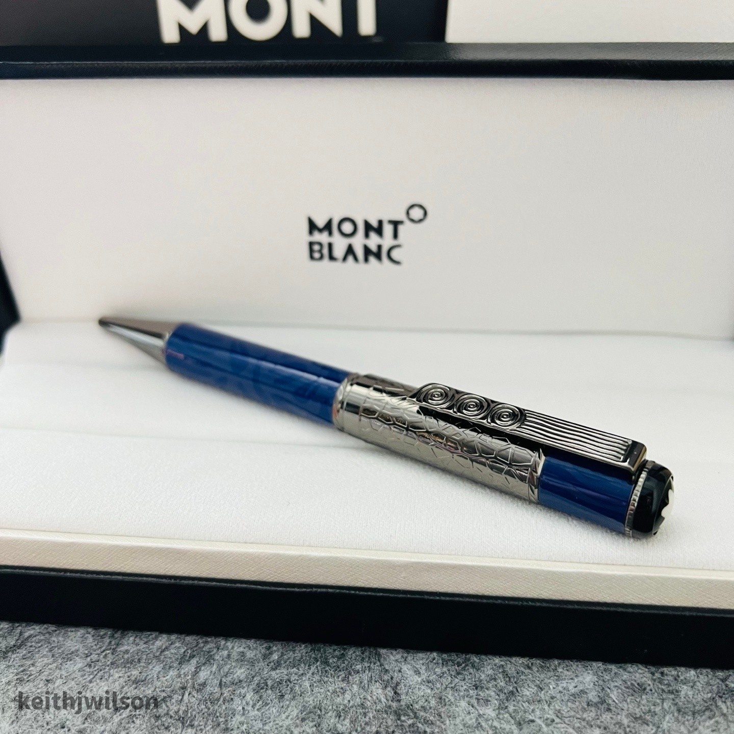 Montblanc Master Series Krim Signature Blue Ballpoint Pen Montblanc Master Series Krim Signature Blue Ballpoint Pen