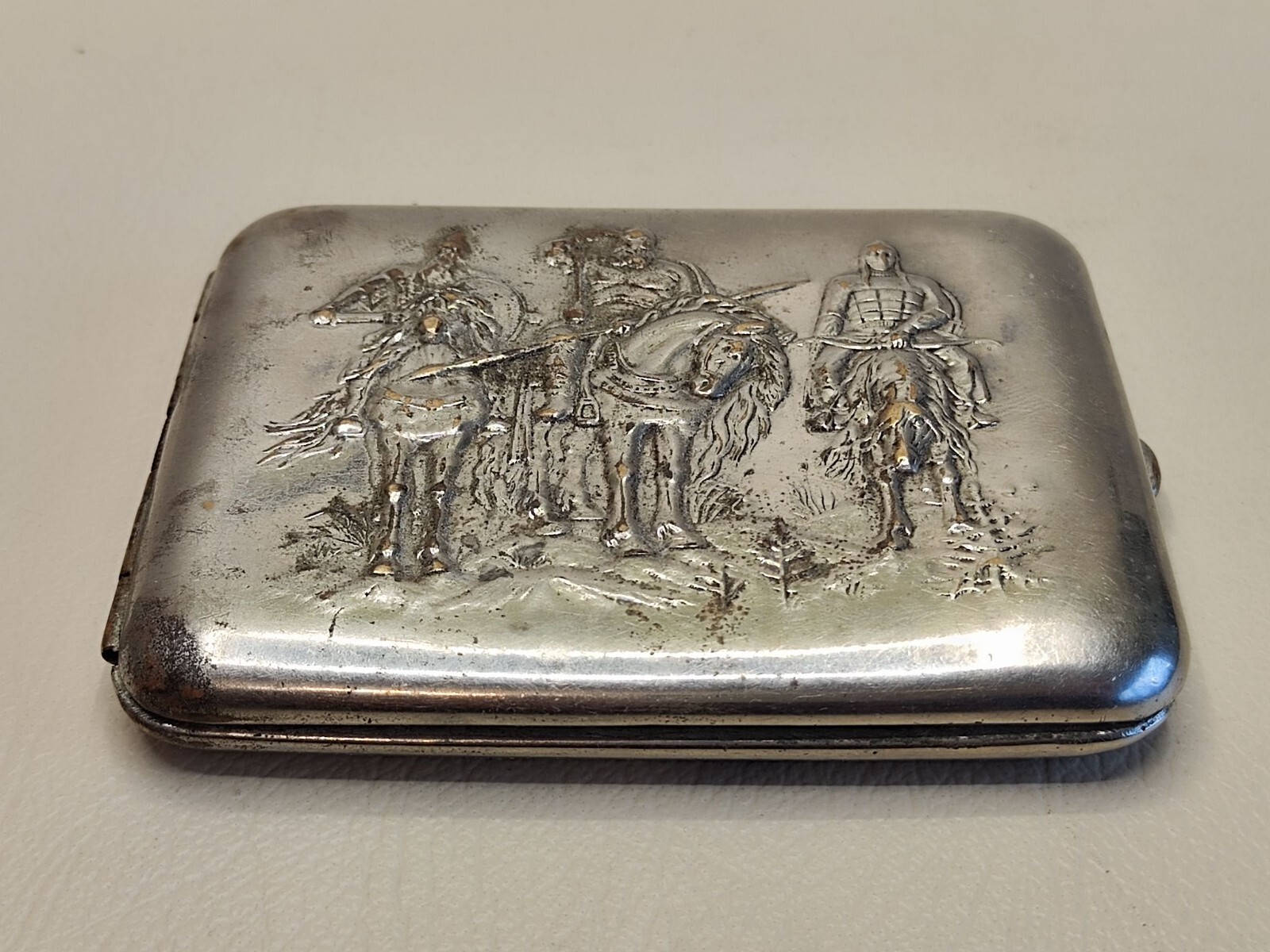 Cigarette Case Three Heroes.Vintage USSR.1970s Cigarette Case Three Heroes.Vintage USSR.1970s