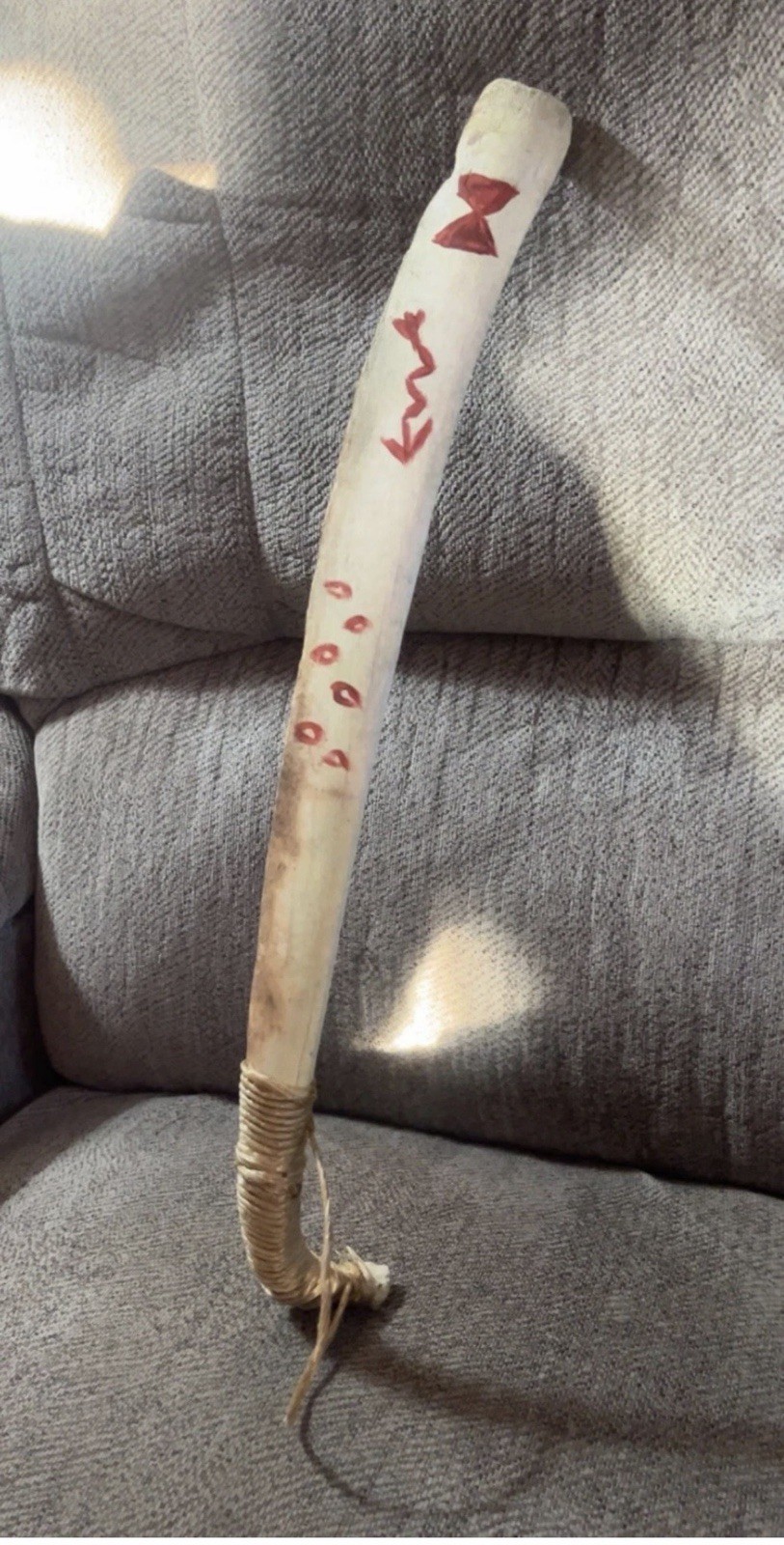 Native American War Club Cow Bone OOAK 20 Native American War Club Cow Bone OOAK 20
