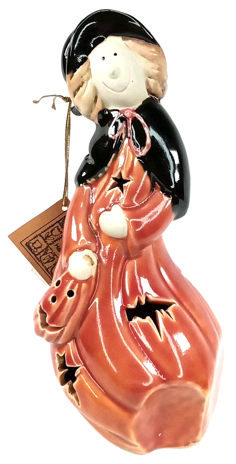 Vintage Hanna’s Handiworks Ceramic Witch Halloween Figurine