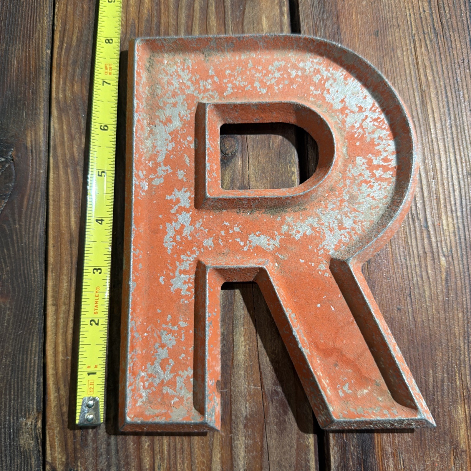 VINTAGE Adler Silhouette Letter CO Aluminum Sign  R 8 Inch Movie Marquis 