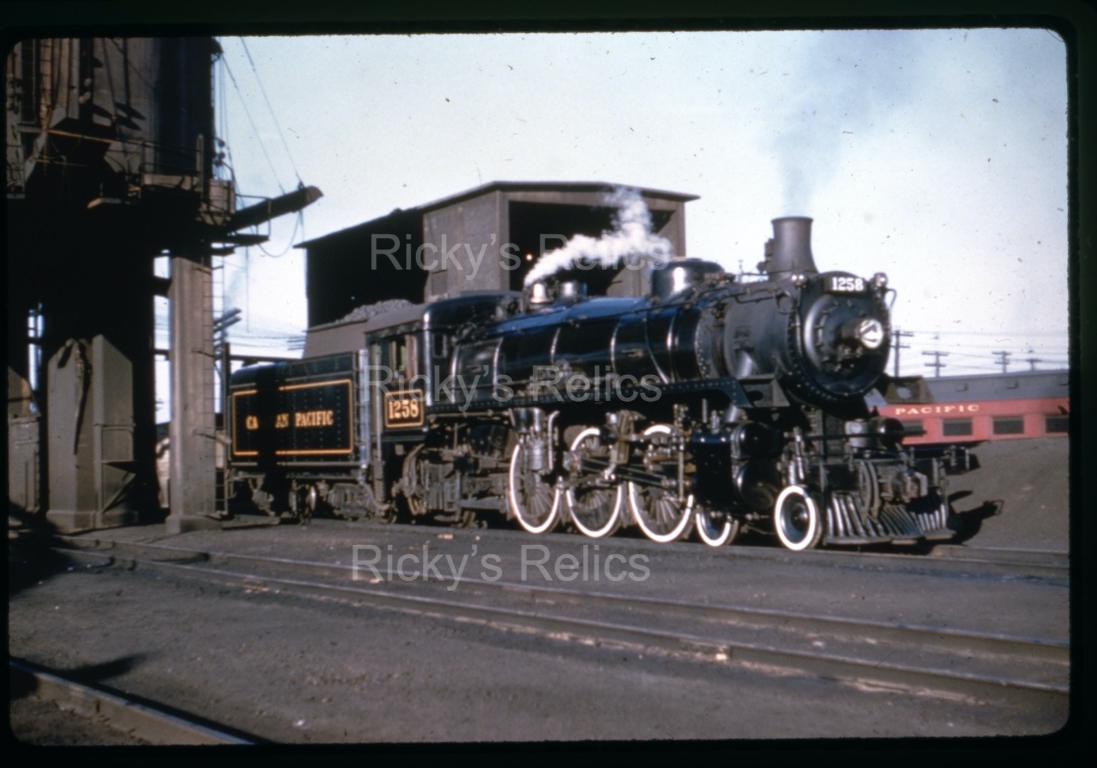 Duplicate Slide CP #1258 4-6–2 Steam Loco  Canadian Pacific