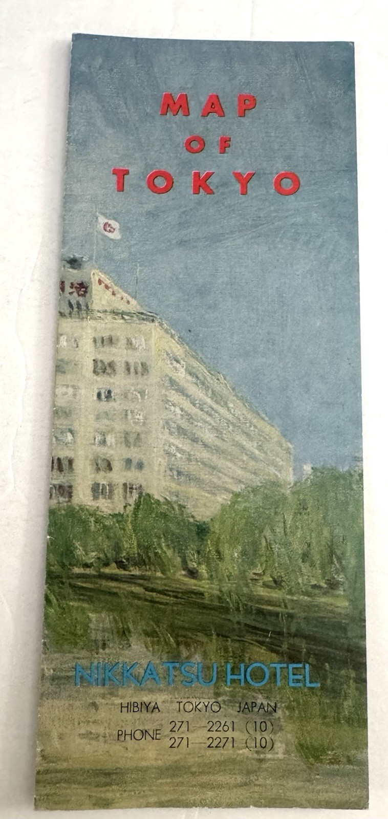 Vtg 1969's Travel Brochure Nikkatsu Hotel Tokyo Japan With Map Of Tokyo