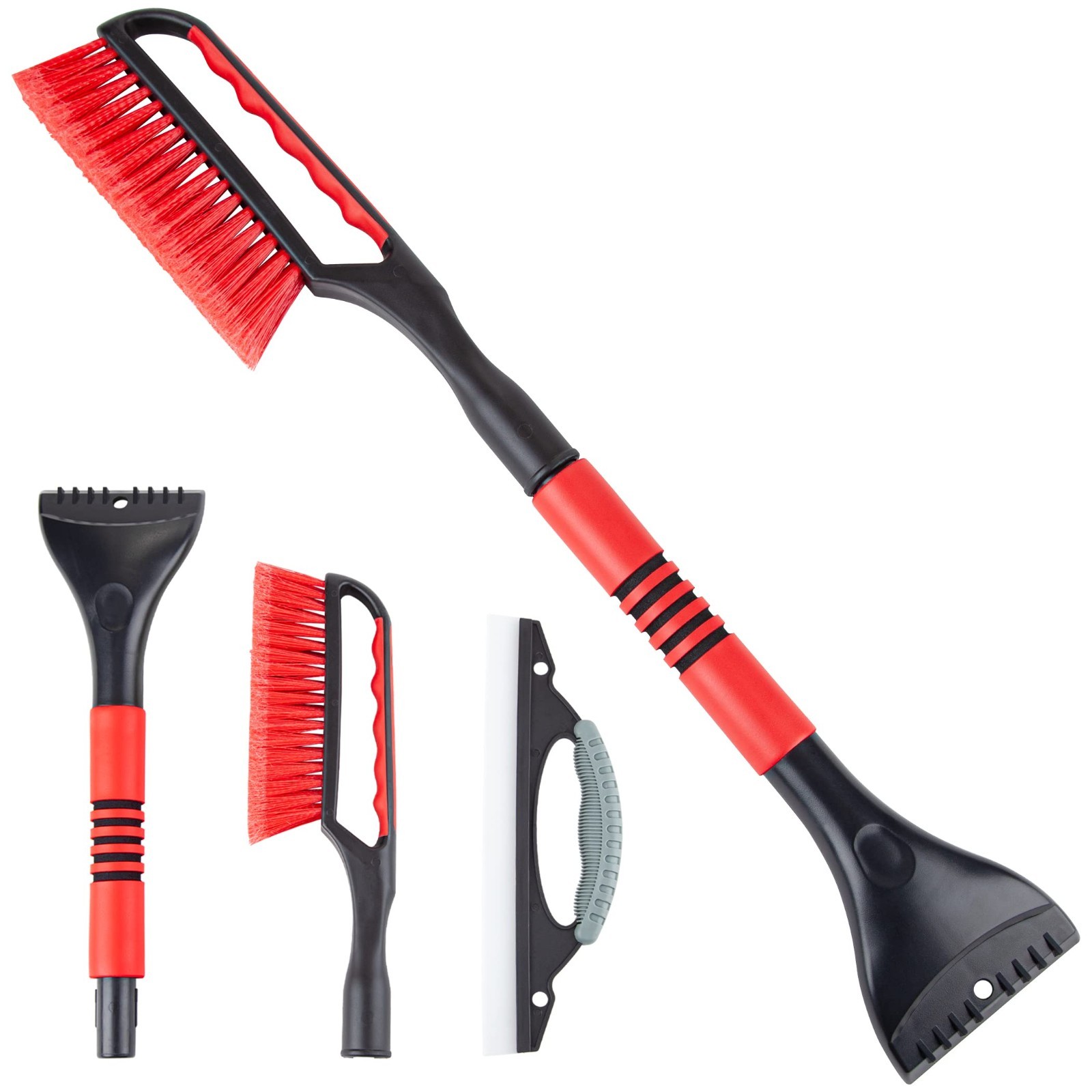 CARTMAN 26″ Snow Brush with Ice Scraper, Snow Removal Car Brush, Detachable Snow