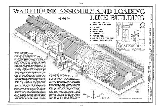 HAER UTAH,6-LAY.V,1BL- sheet 1 3 - Ogden Arsenal, Warehouse-Assembly &