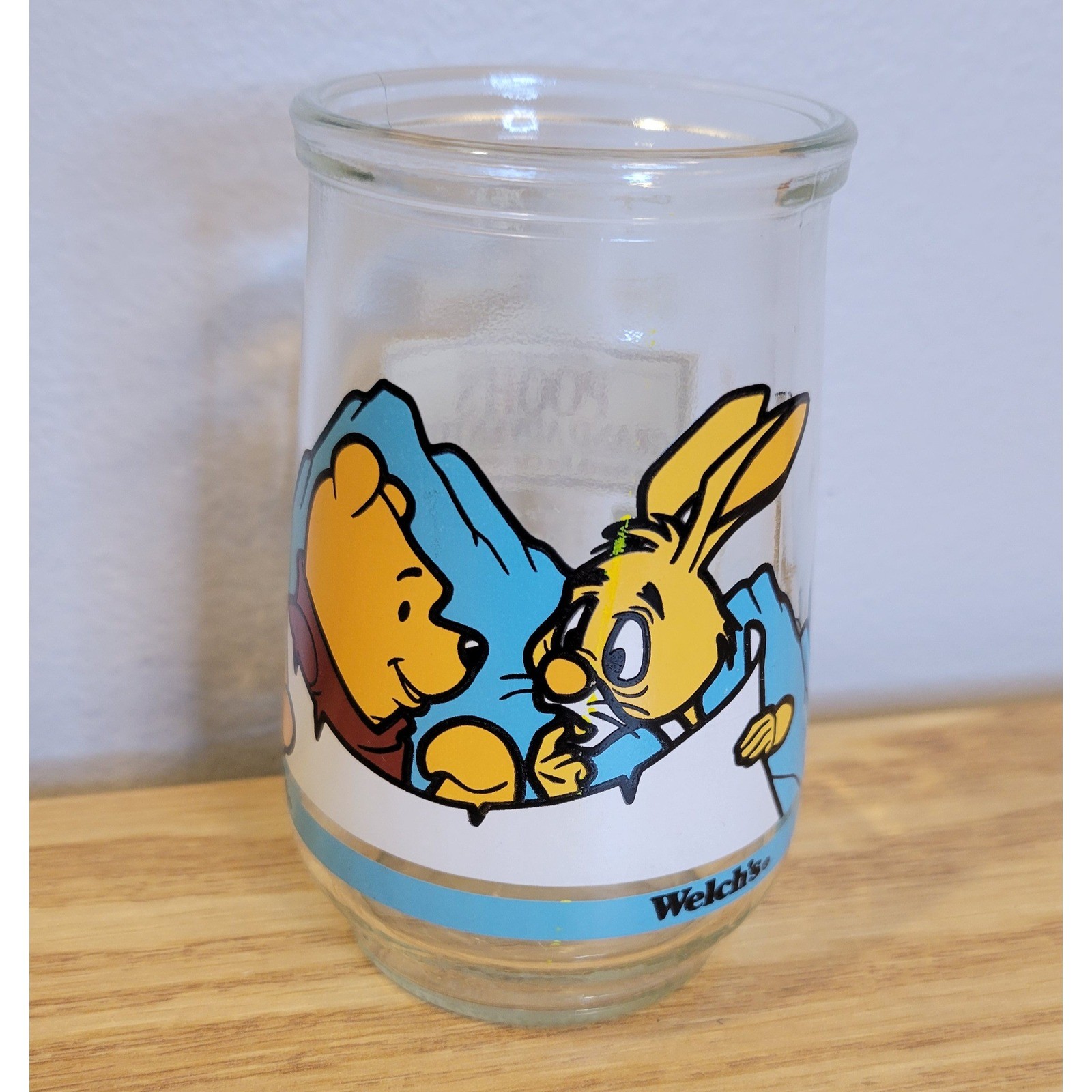 Vintage 1997 Welchs Disney Winnie the Pooh Rabbit Jelly Jar Glass #6 1990s Vintage 1997 Welchs Disney Winnie the Pooh Rabbit Jelly Jar Glass #6 1990s