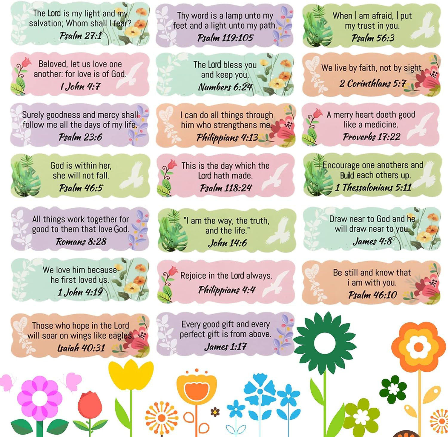 200 Pcs Scripture Stickers Bible Verse Inspirational Christian Gift Tags