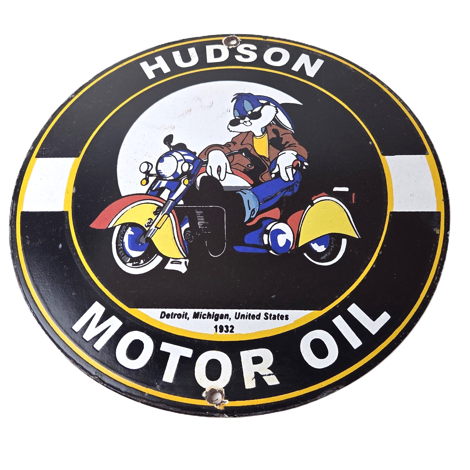 Vintage Hudson Automobiles Sign - Gas Service Station Porcelain Sign Vintage Hudson Automobiles Sign - Gas Service Station Porcelain Sign