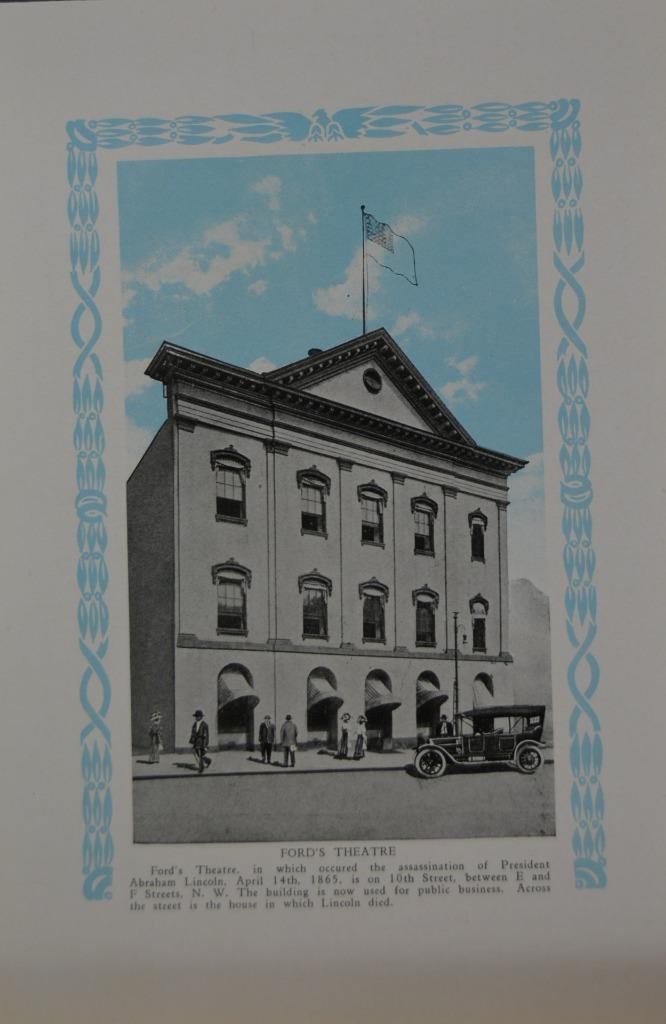 Antique Washington DC Ford\'s Theater Art Print 1923 Original Wall Art History