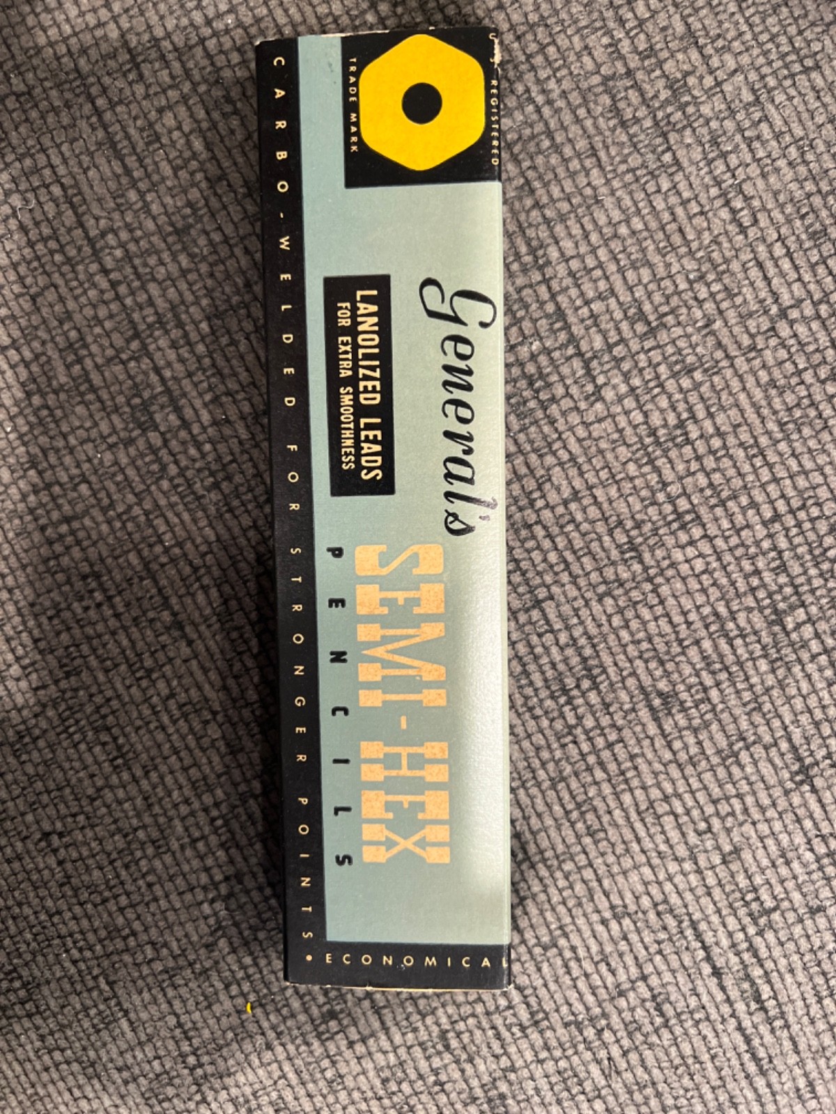 Vtg General’s Semi-Hex Lanolized Lead Pencils 498 No 2 USA Box 12