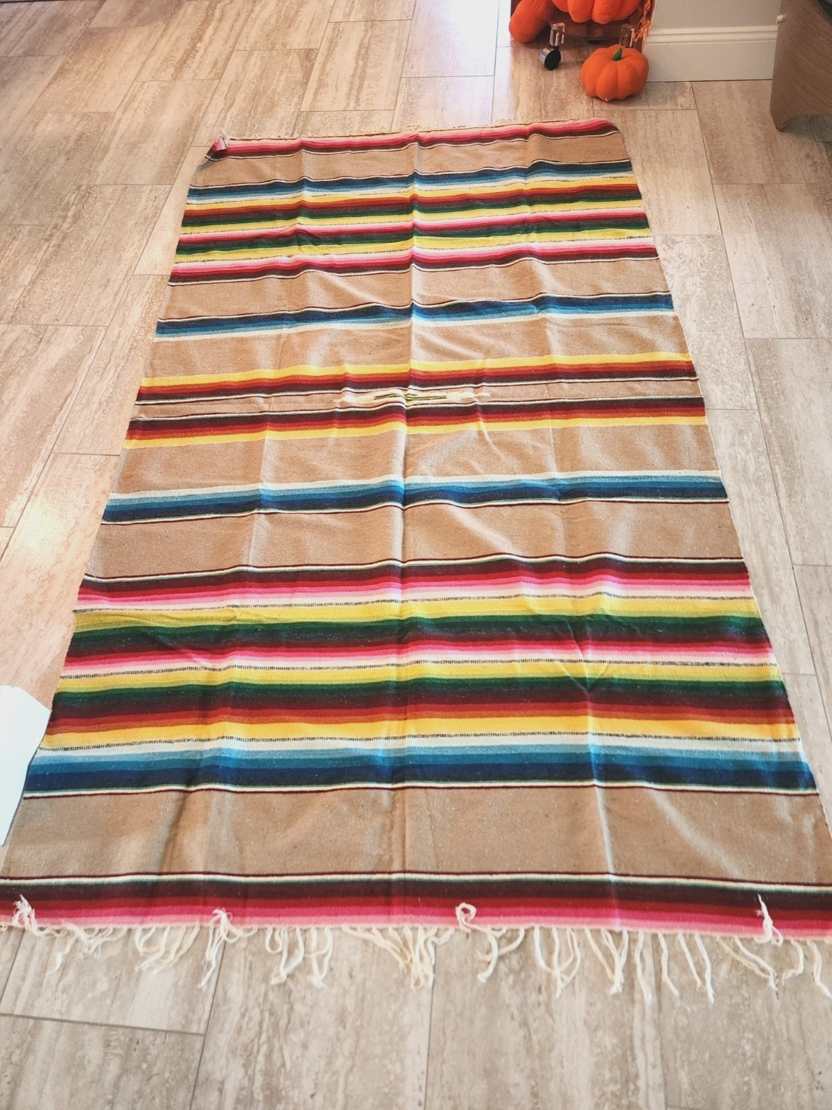 Vintage 70's Mexican Saltillo Serape Blanket 80 Vintage 70's Mexican Saltillo Serape Blanket 80