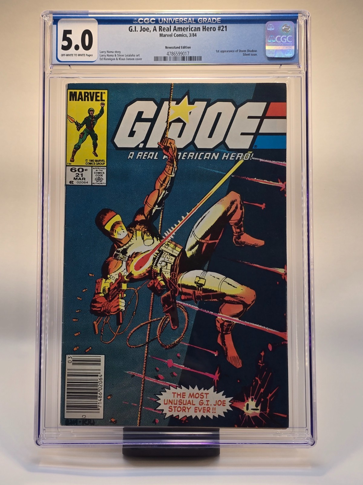 G.I. Joe A Real American Hero #21 Newsstand CGC 5.0 Marvel 1984 New Slab G.I. Joe A Real American Hero #21 Newsstand CGC 5.0 Marvel 1984 New Slab