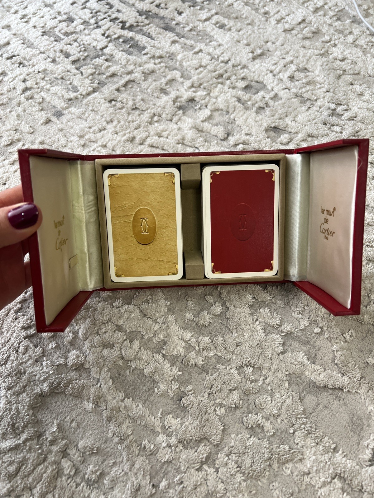 Vintage Cartier Le Must Paris Twin Pack Of Playing Cards Excellent Condition
