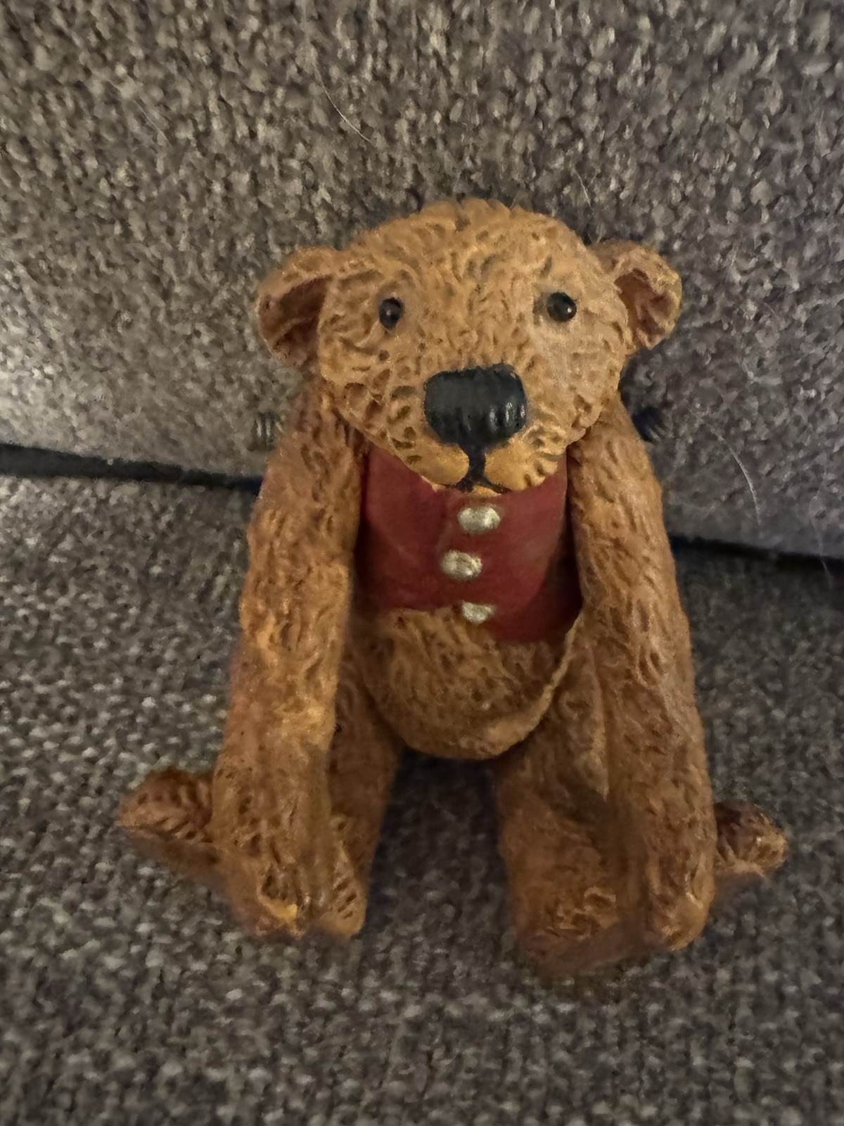 Vintage Articulated Ceramic Teddy Bear Country Chic Decor