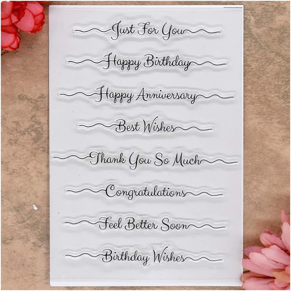 Words Just for You Happy Birthday Best Wishes Congratulations Clear