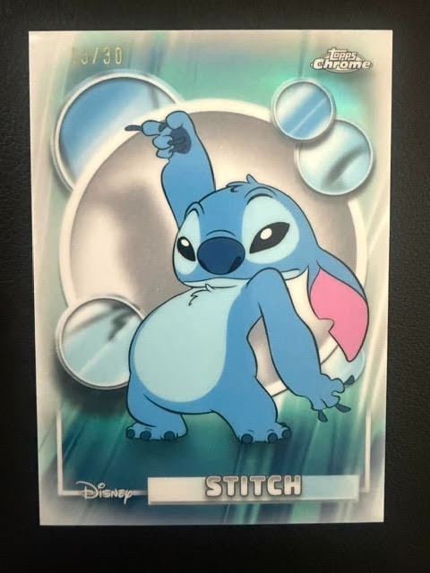 2026 Topps Chrome Disney Stitch Pearl Refractor /30 13/30 SSP Stitch