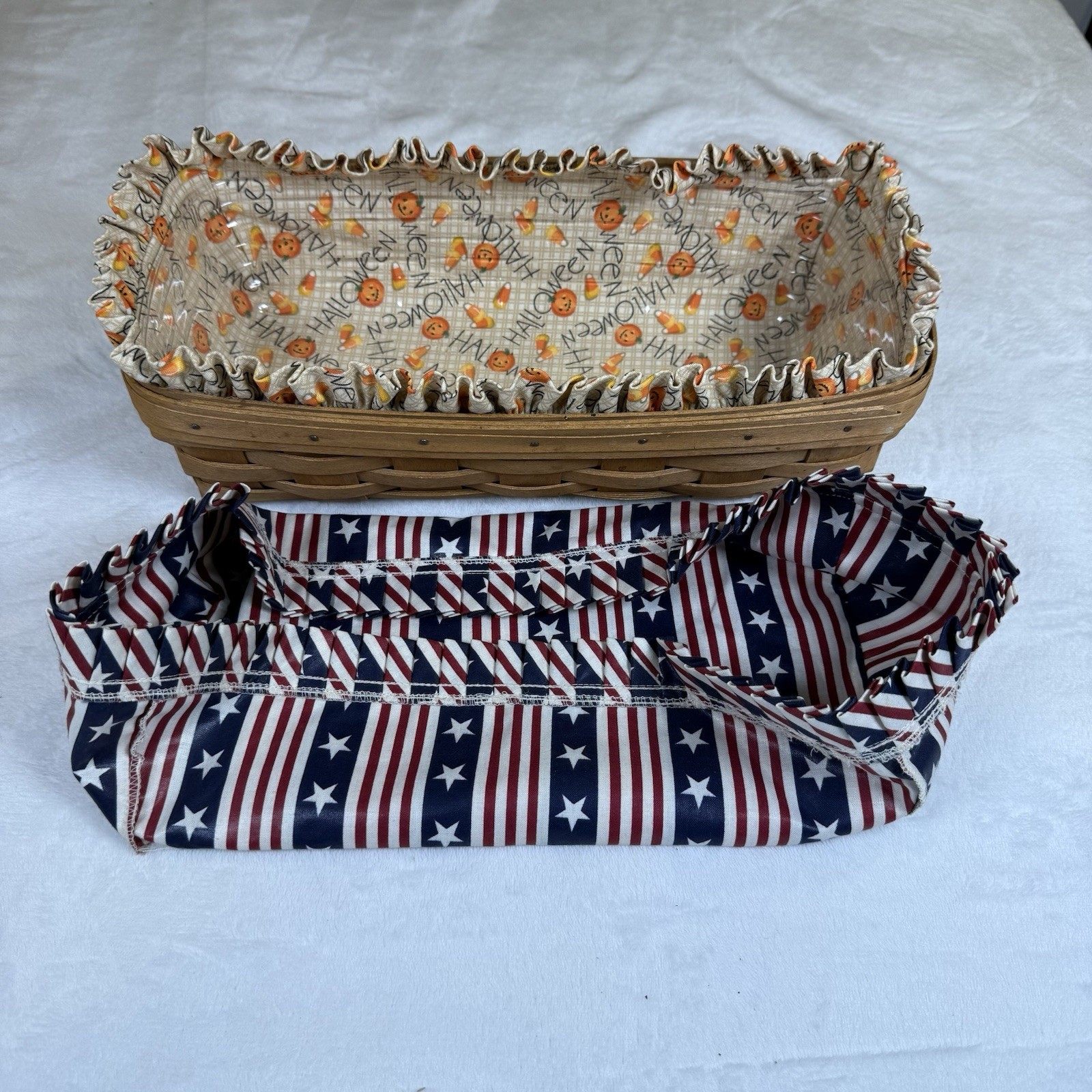 Vintage 1998 Longaberger Basket Halloween Liner Protector Dresden Ohio USA Vintage 1998 Longaberger Basket Halloween Liner Protector Dresden Ohio USA