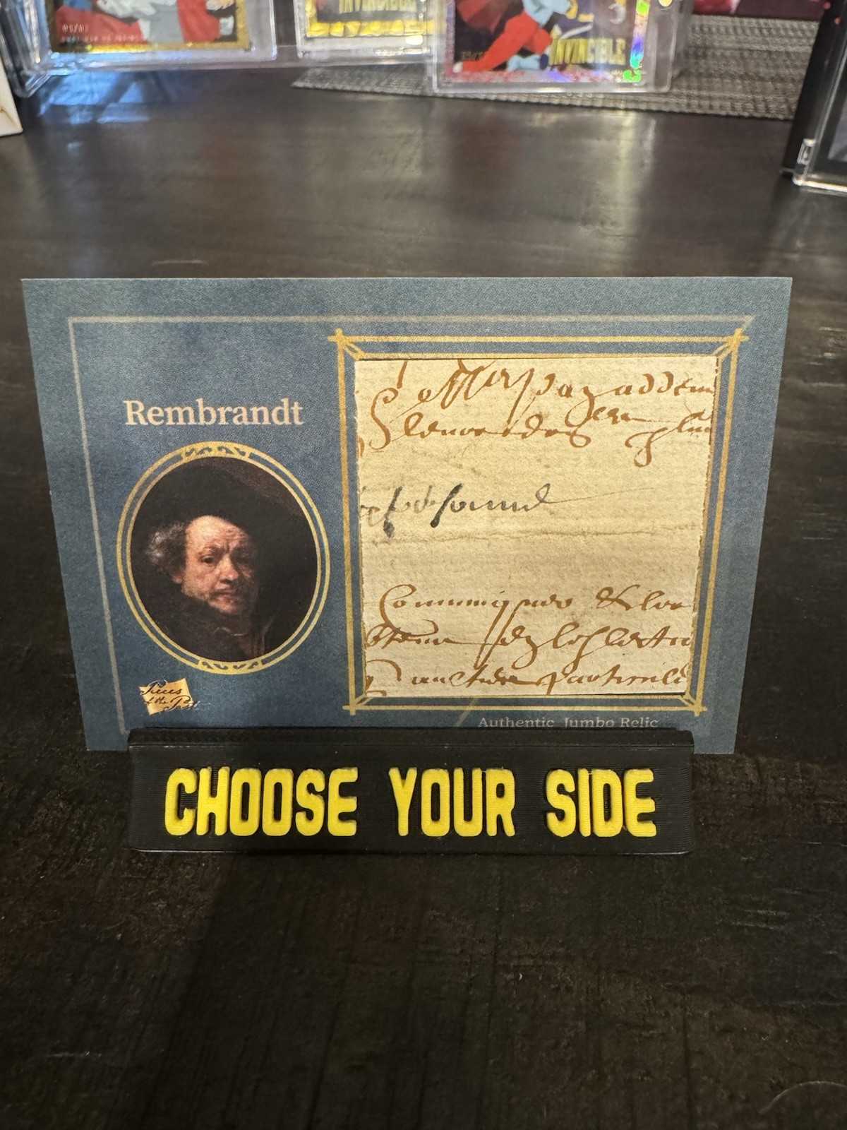 2025 Pieces Of The Past Rembrandt Jumbo Handwritten Relic #242 2025 Pieces Of The Past Rembrandt Jumbo Handwritten Relic #242