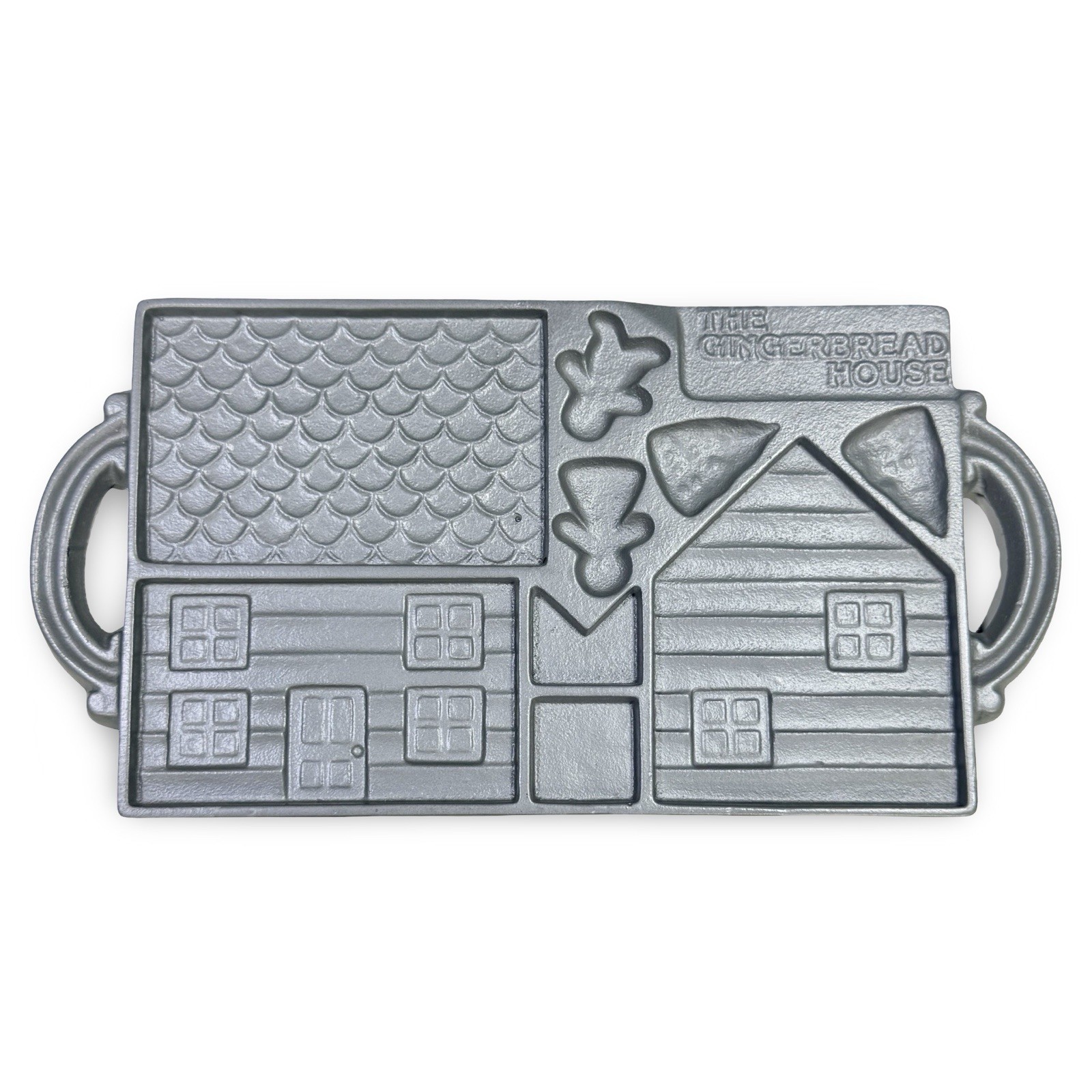 Vintage 1988 Wilton Cast Iron Gingerbread House Mold Pan Two Sided NM Condition
