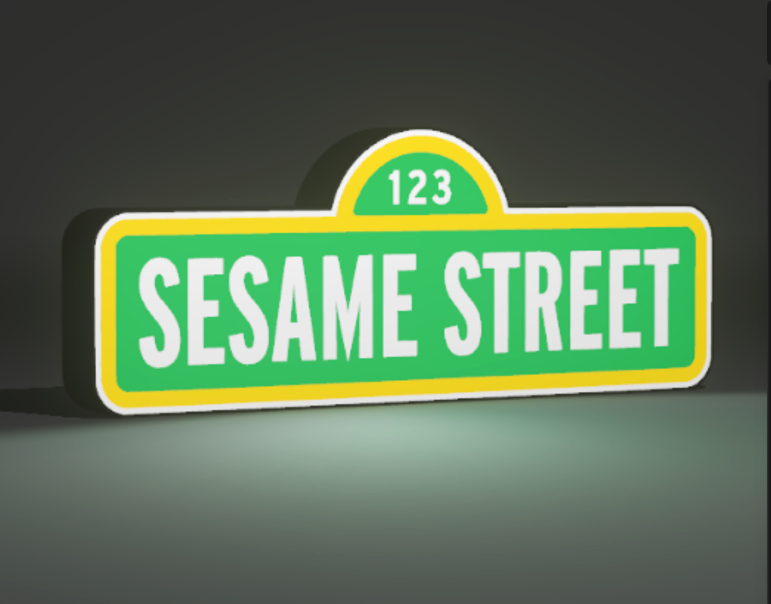 SESAME STREET 123 SIGN LOGO LED LIGHT BOX 15\ SESAME STREET 123 SIGN LOGO LED LIGHT BOX 15\