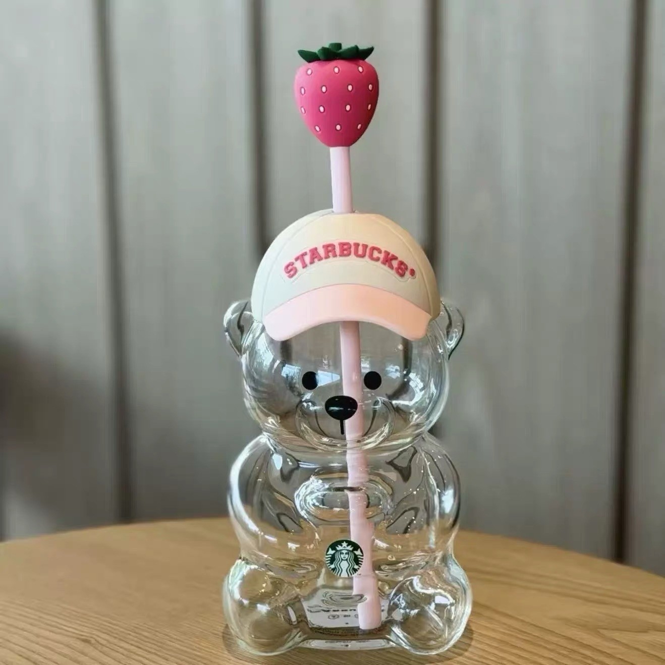 2026 New Starbucks World Cup Strawberry Bearista Bear Cups Cap Lid Gift Limited