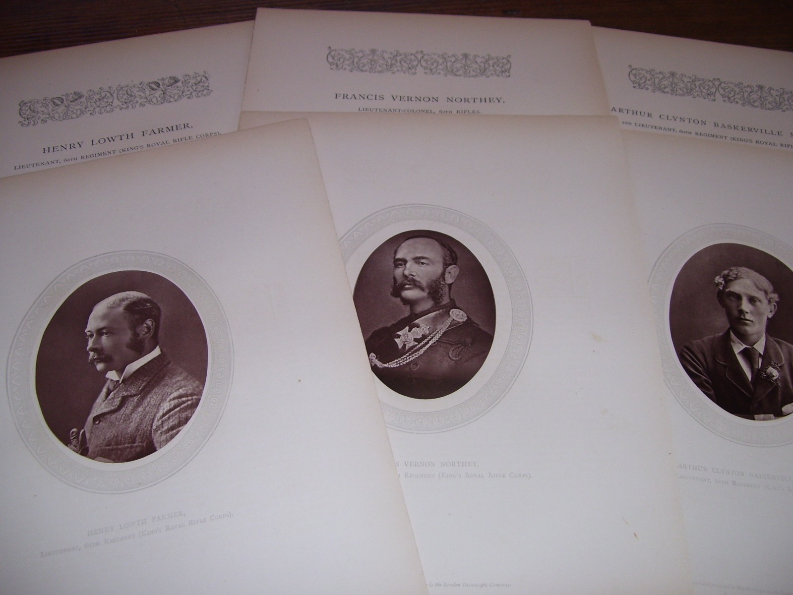 3 ZULU WAR OFFICERS CASUALTIES-60TH RIFLES---NORTHEY, MYNORS, & FARMER 3 ZULU WAR OFFICERS CASUALTIES-60TH RIFLES---NORTHEY, MYNORS, & FARMER