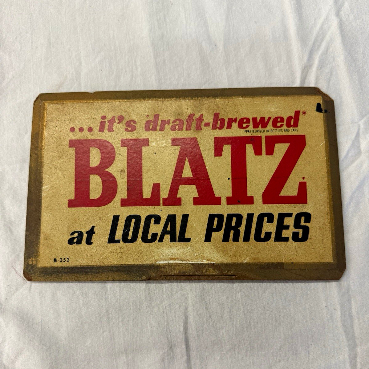 Original Vintage 1950s Blatz Running Waiter Replacement Sign Panel B-352 Rare