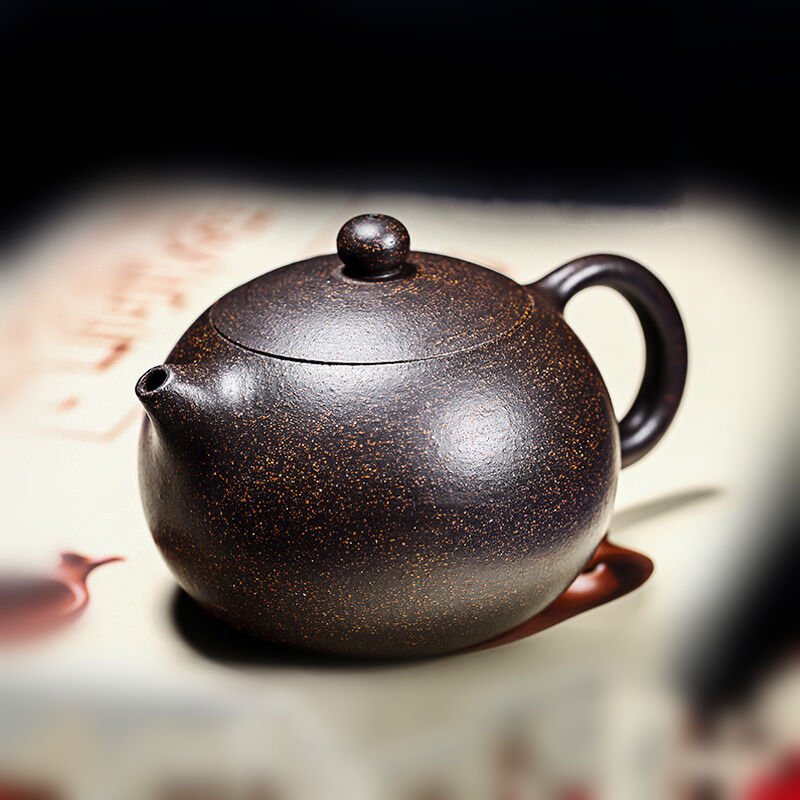 Marked True Yixing Zisha Teapot Xishi Pot Ball Infuser Holes Handmade Master Pot