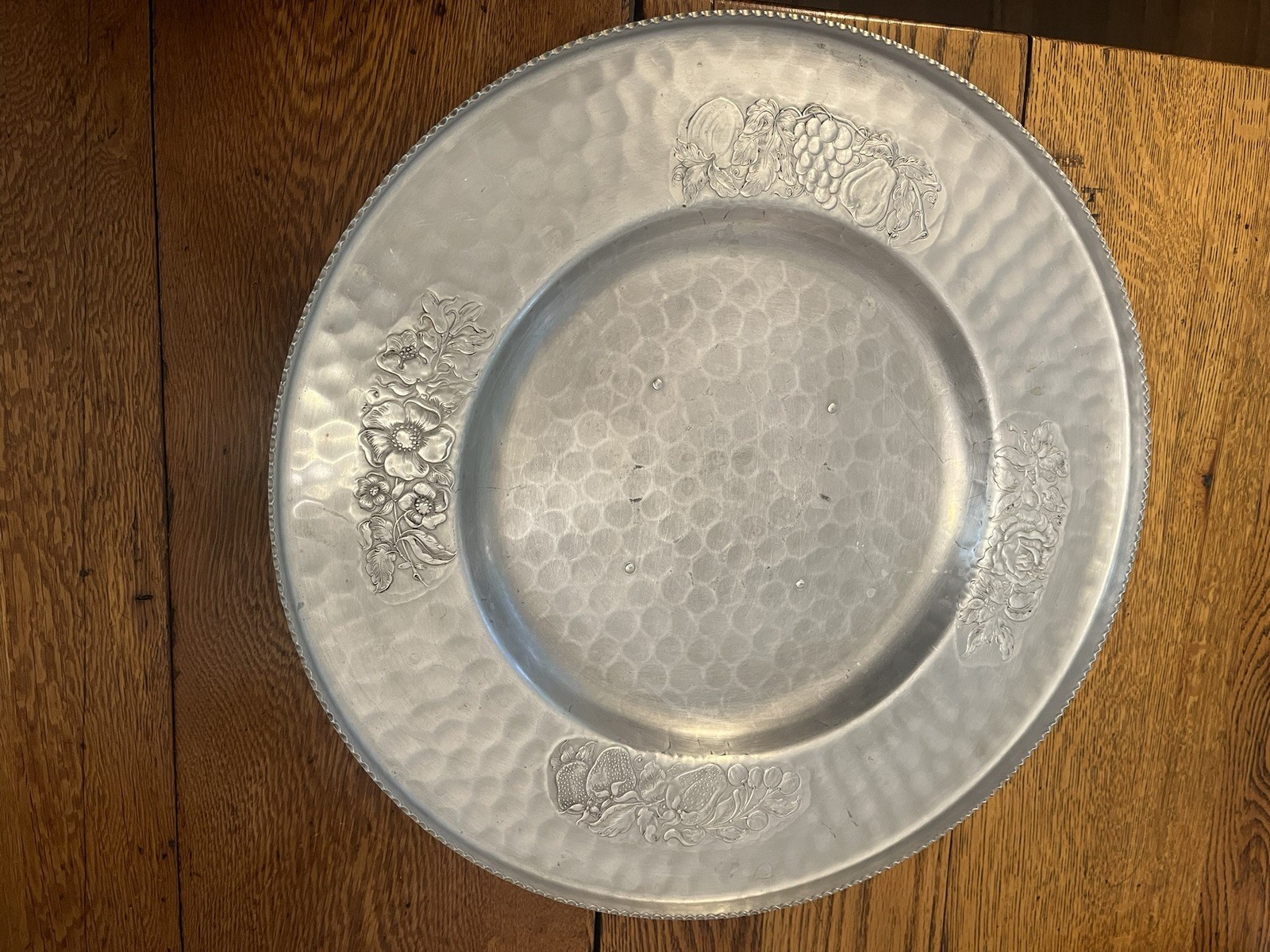 Vintage Cromwell - Lazy Susan - Hand wrought Aluminum Tray Vintage Cromwell - Lazy Susan - Hand wrought Aluminum Tray