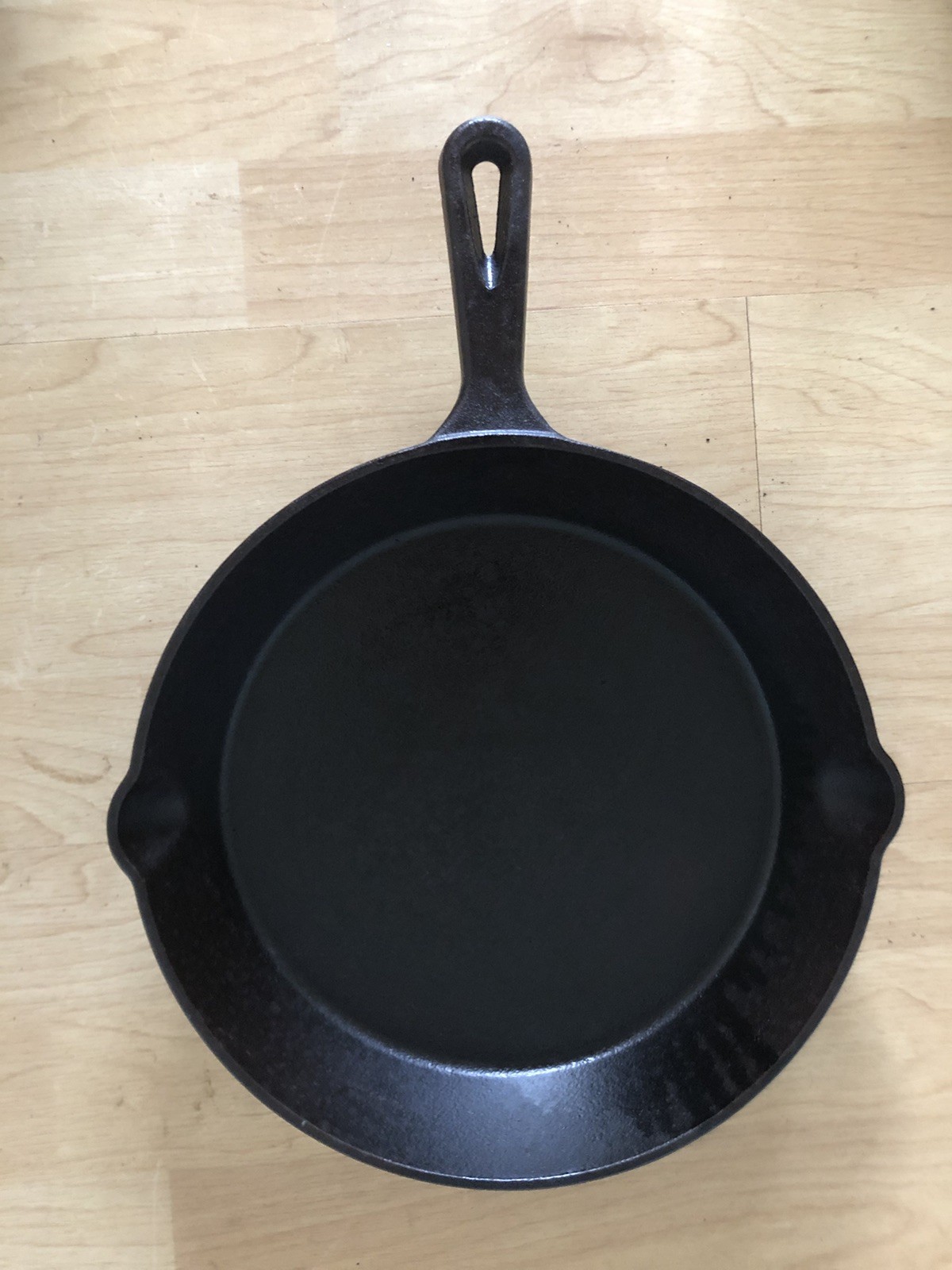 Unmarked 10” Cast Iron Skillet Cleaned And Seasoned