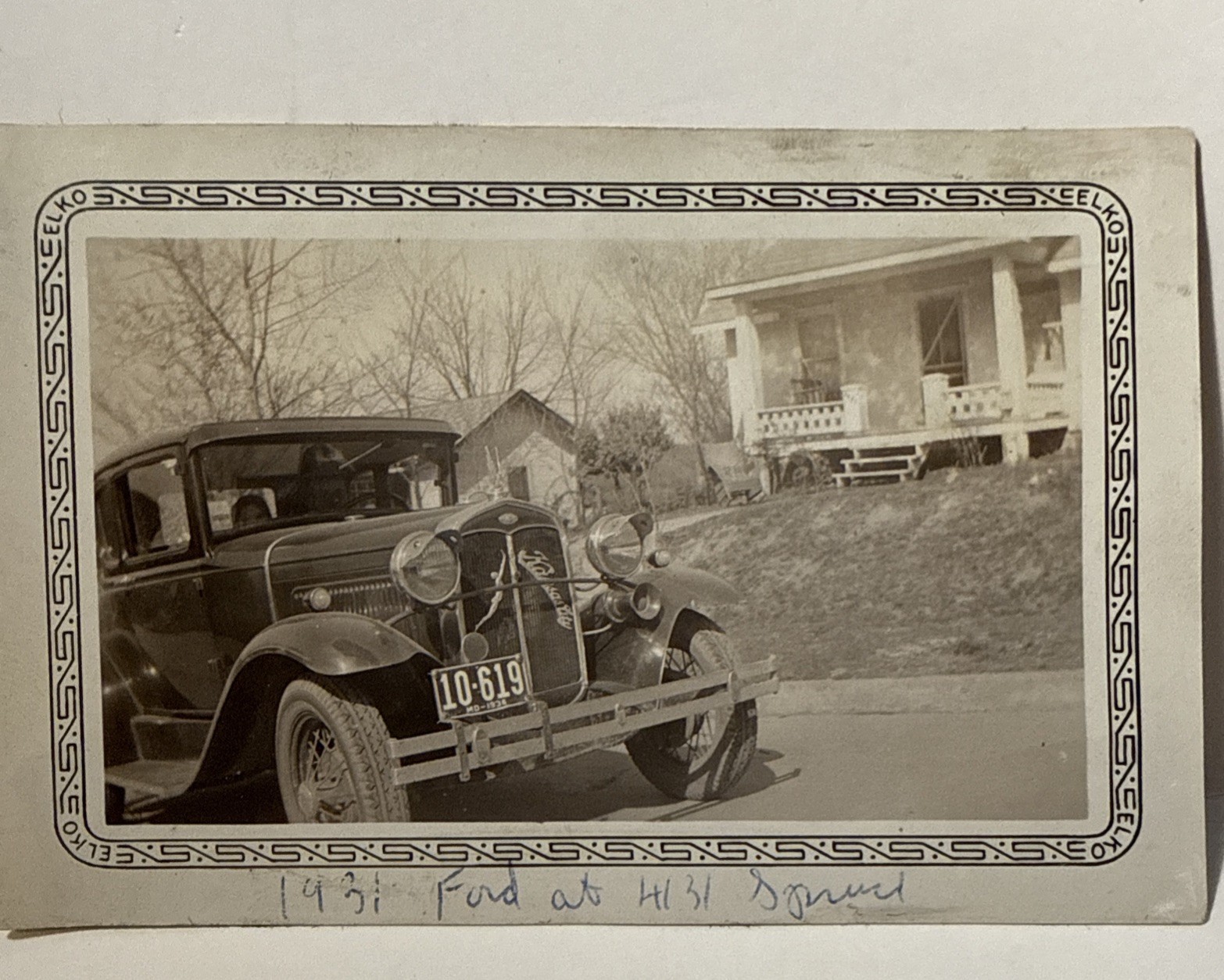 1934 Vintage 1931 Ford Model A Car Kansas City MO Spruce St Vernacular Photo 1934 Vintage 1931 Ford Model A Car Kansas City MO Spruce St Vernacular Photo