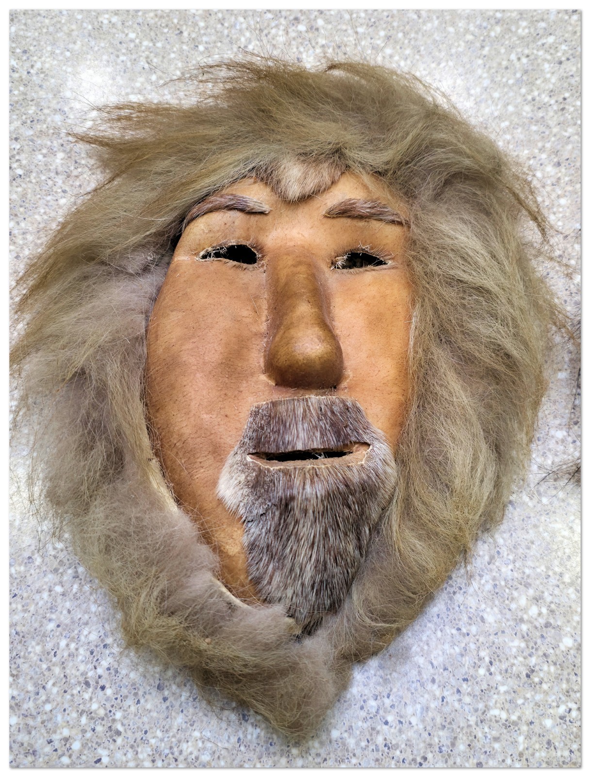 Vintage 60's Eskimo Caribou Skin Mask #2 Elijah Kakinya