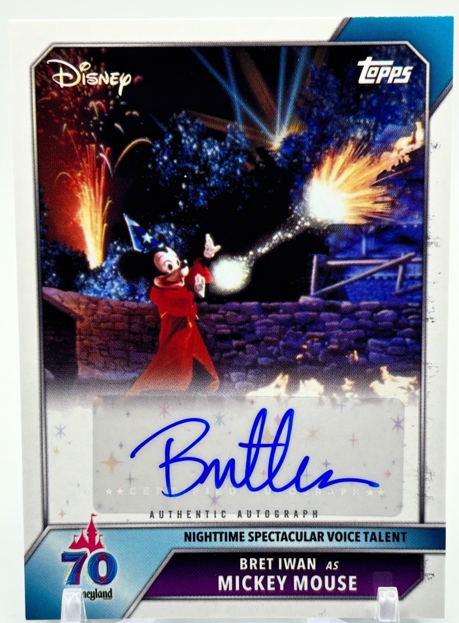 Bret Iwan as Mickey Mouse 2025 Topps Disneyland 70th Auto