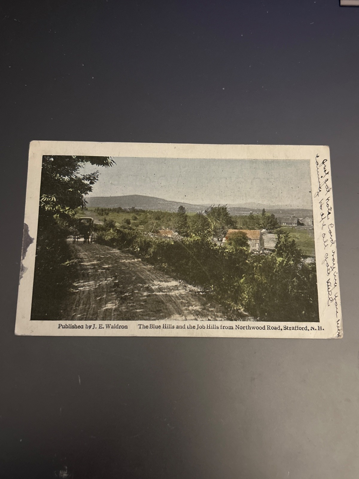 1918 the blue hills and the job hills from northwood rd, Strafford NH