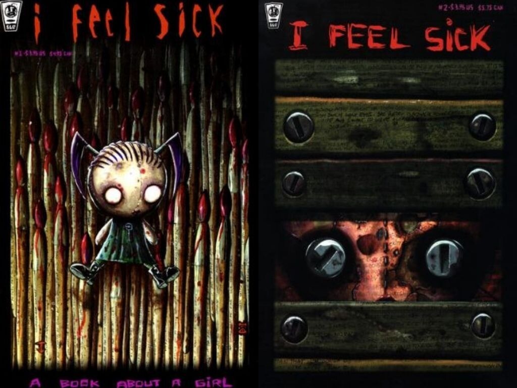I Feel Sick Set Jhonen Vasquez Johnny Homicidal Maniac Invader Zim JTHM 1 2 NM I Feel Sick Set Jhonen Vasquez Johnny Homicidal Maniac Invader Zim JTHM 1 2 NM