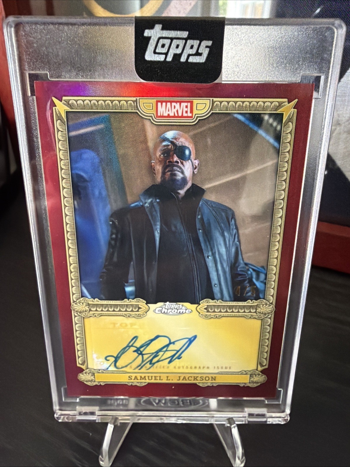 2026 Topps Marvel Mint ULTRA RARE TRUE RED 4/5 THE Samuel l Jackson Nick Fury 2026 Topps Marvel Mint ULTRA RARE TRUE RED 4/5 THE Samuel l Jackson Nick Fury
