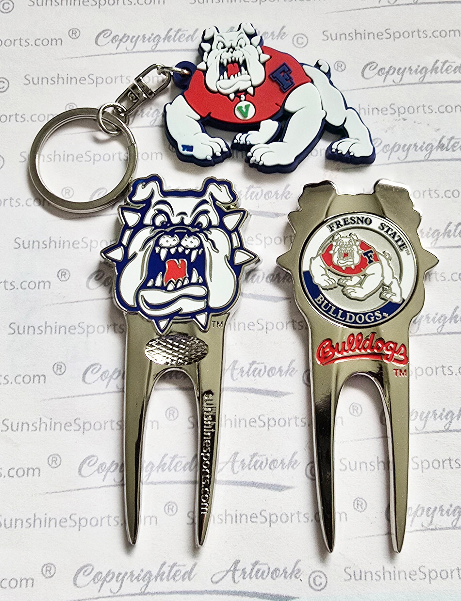 Fresno State Golf Divot Tool, NEW Fresno BULLDOGS ball marker, FREE key chain Fresno State Golf Divot Tool, NEW Fresno BULLDOGS ball marker, FREE key chain