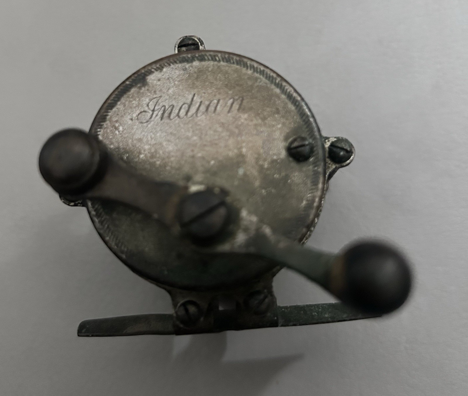 Vintage 1920s Indian Motorcycle Promotional Fishing Reel Model 60 Promo Vintage 1920s Indian Motorcycle Promotional Fishing Reel Model 60 Promo
