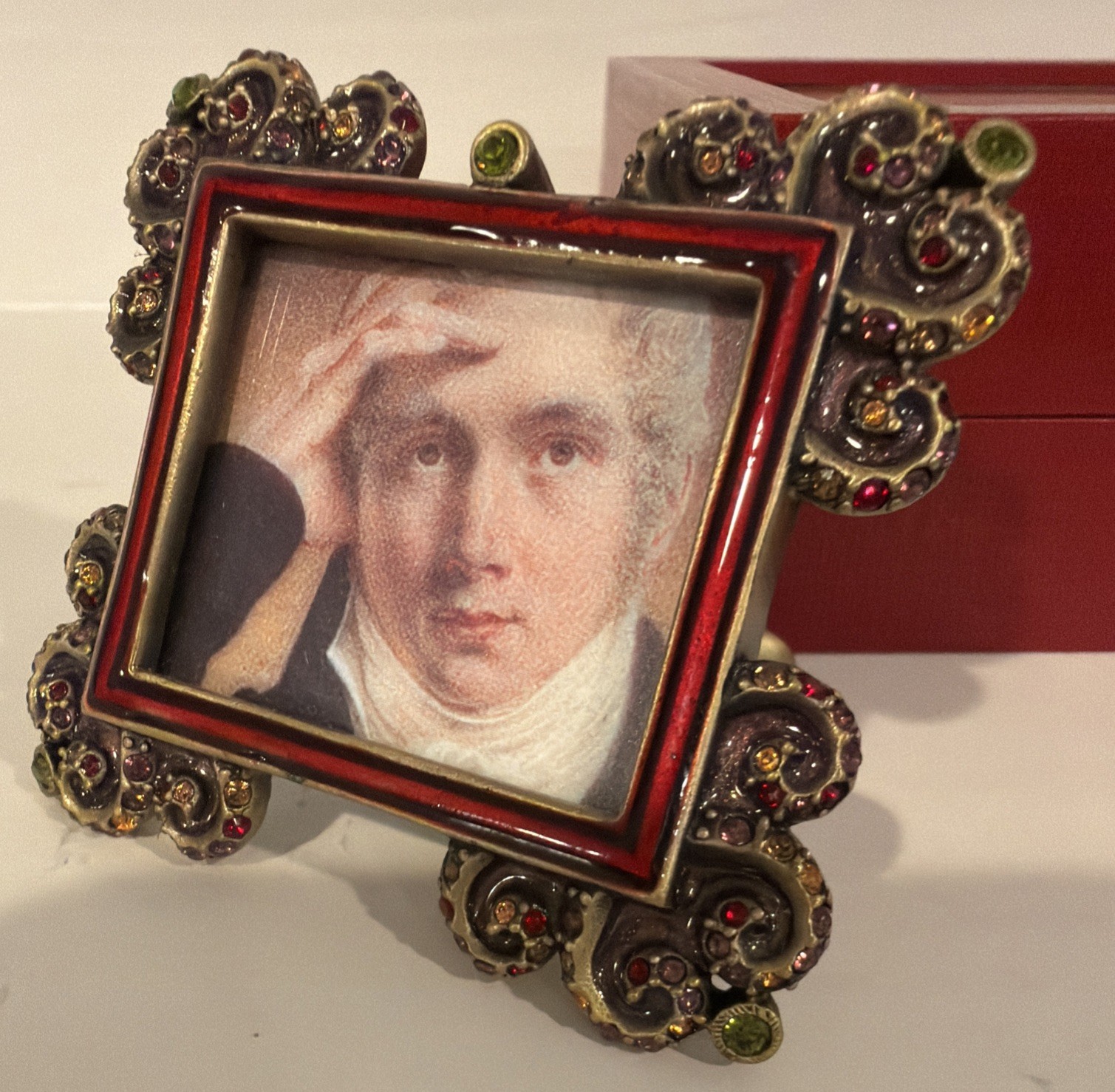 Jay Strongwater Mini Picture Frame in Original Box W/ Tool & Papers Jay Strongwater Mini Picture Frame in Original Box W/ Tool & Papers