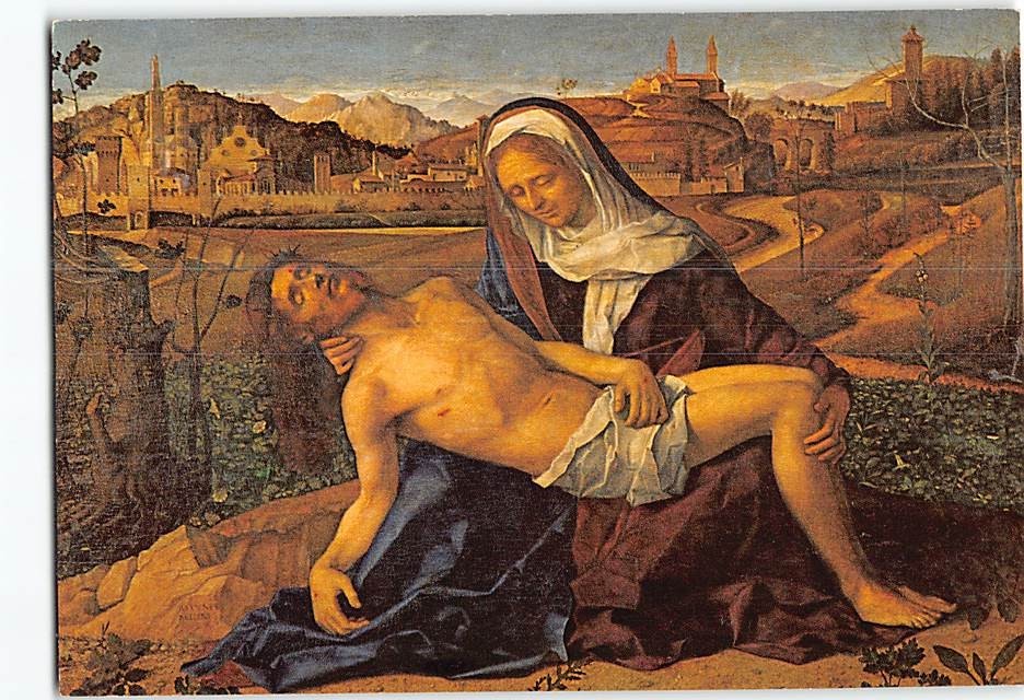 Postcard Martinengo Pietà Painting by Giovanni Bellini