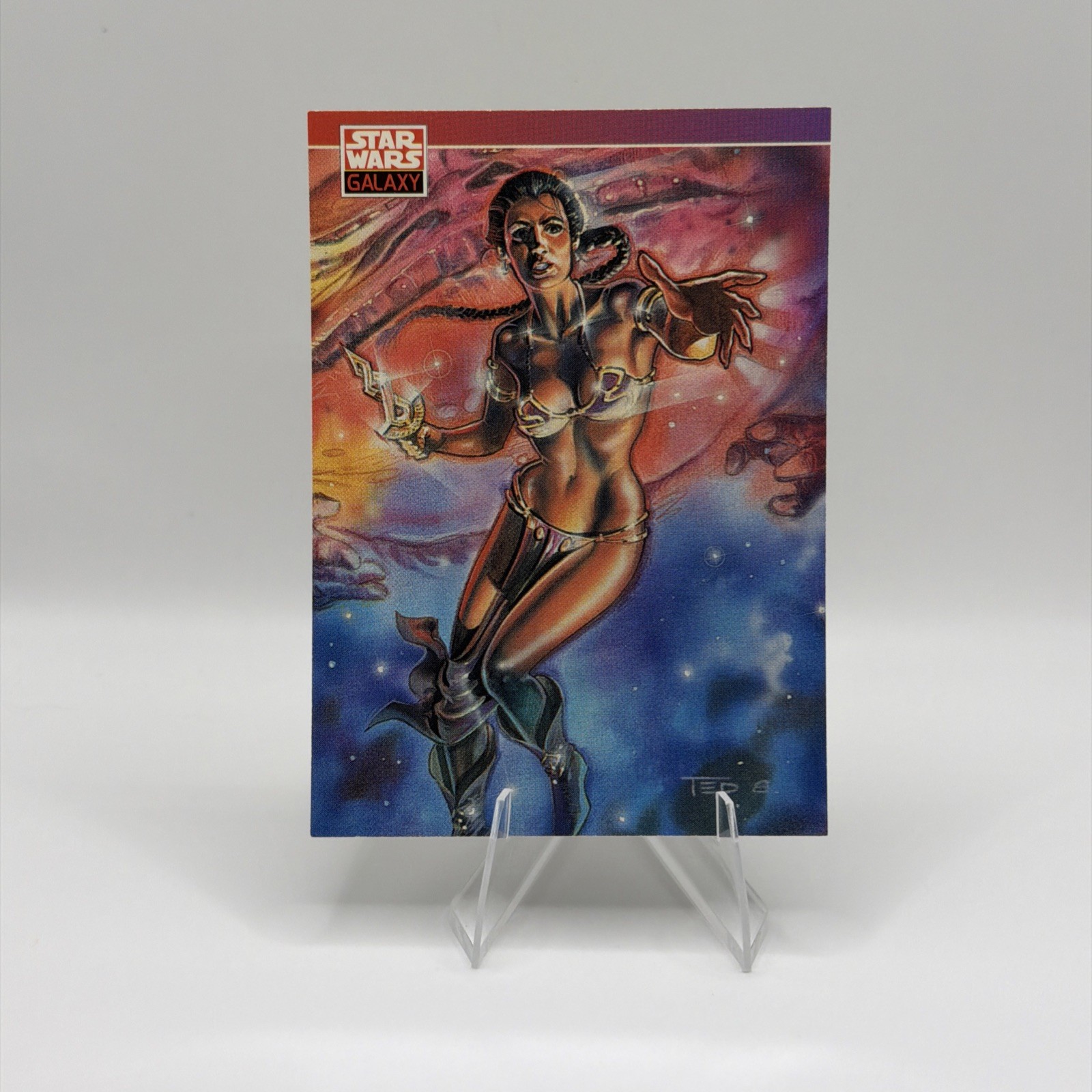 1993 Star Wars Galaxy Topps card 84 Princess Leia - Ted Boonthanakit
