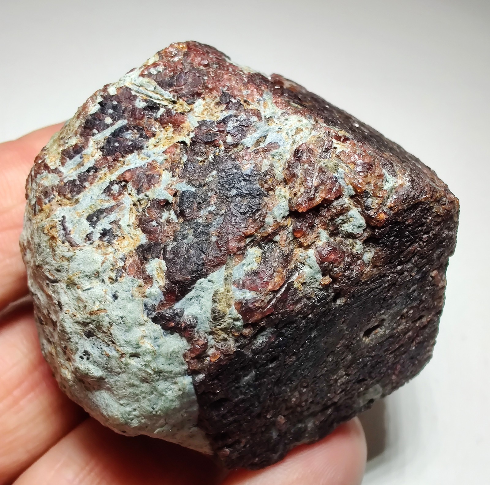 Garnet crystal with Chlorite, large. Calvert Hill Mine, Montana. 261 grams. Garnet crystal with Chlorite, large. Calvert Hill Mine, Montana. 261 grams.