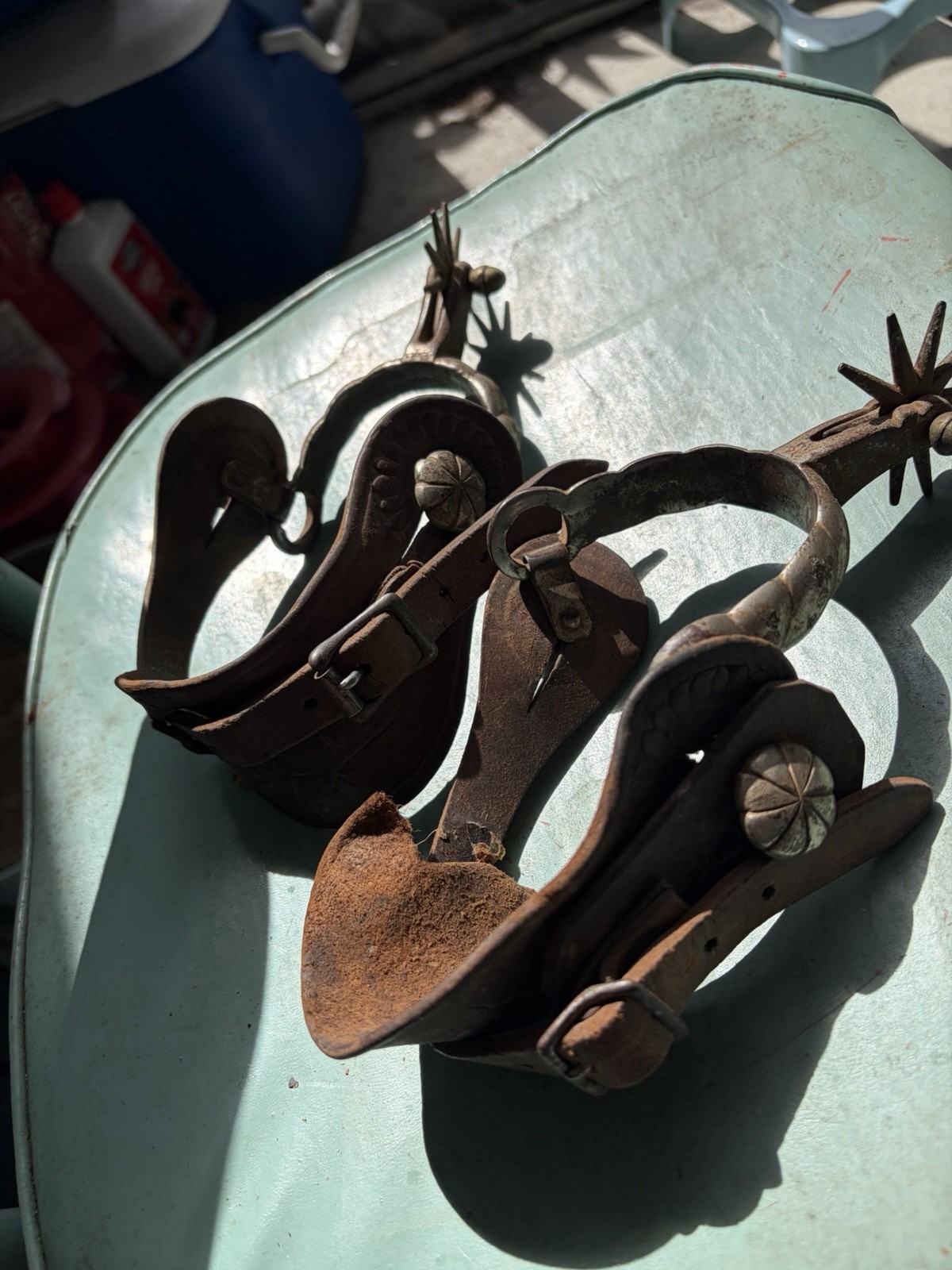 Antique Early 1900’s Buermann Dom Pedro Cowboy Spurs Star Hallmark