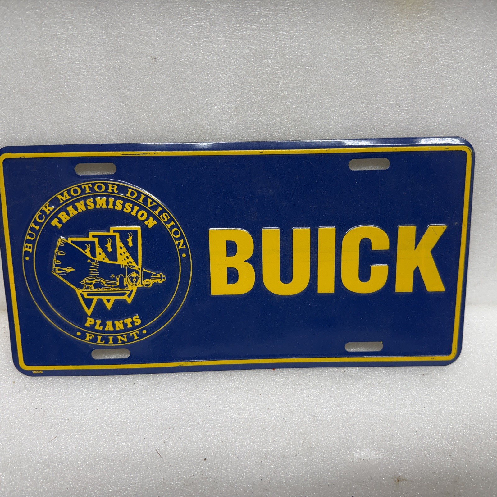 Vintage Buick Motor Division Transmission Plant Flint MI Booster License Plate 