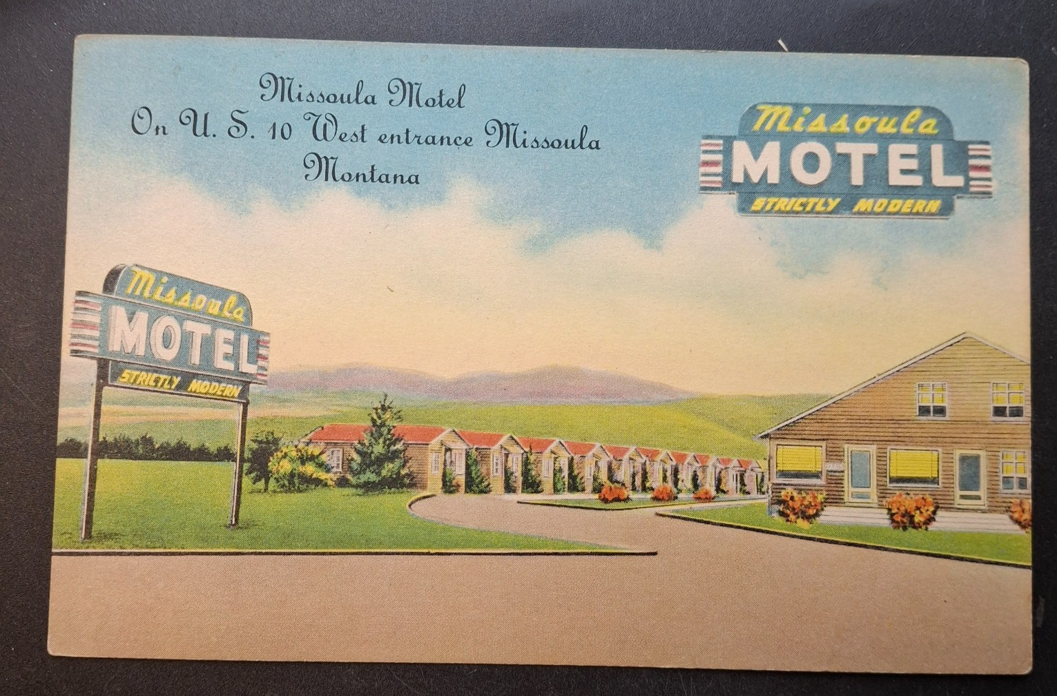 Missoula Motel Montana Postcard US 10  Circa 1940