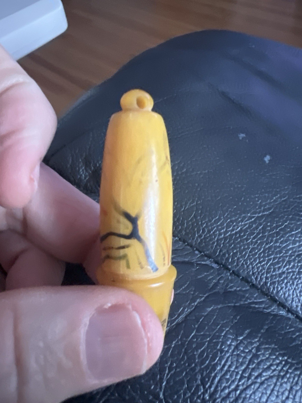 Vintage Bakelite Sewing Needle Case Screw Top Chatelaine Holder c1900s